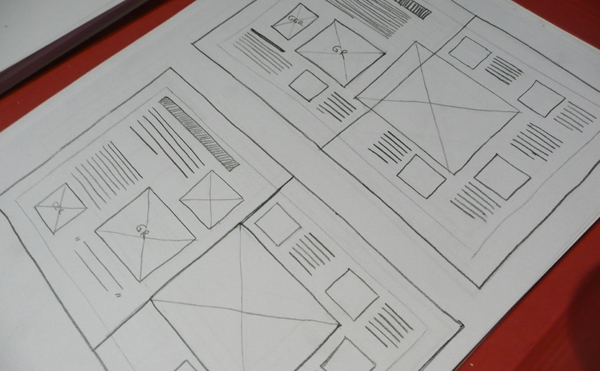 Layout sketches for the booklet Layout sketches for the booklet